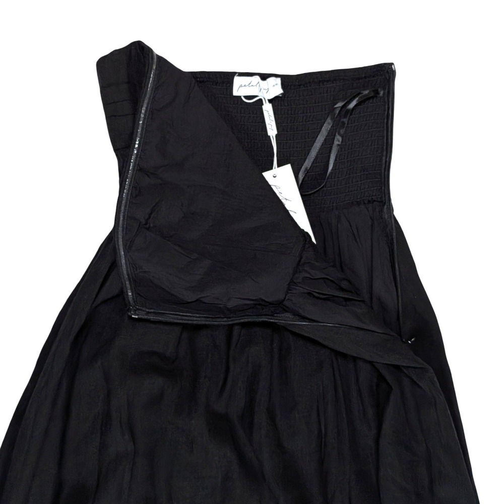 Petal & Pup Kayt Strapless Dress Black Maxi Linen Blend Size XS NWT - Picture 5 of 13